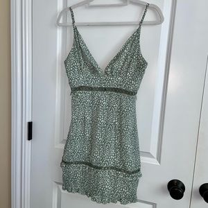 Hello Molly - Olive Green Chiffon Dress